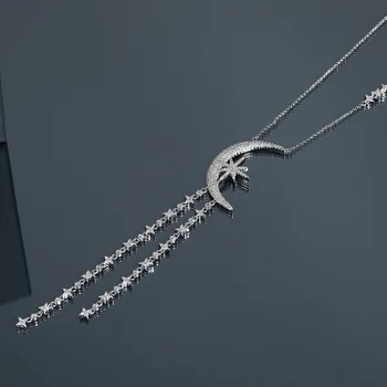 

2019 new arrival moon star necklace brand original elegant delicate necklace women girl
