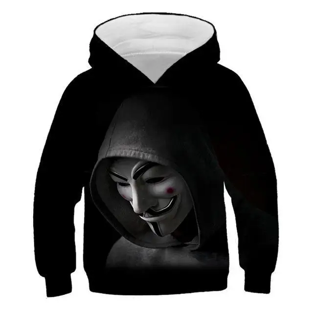 V for Vendetta/толстовка с капюшоном с 3D принтом для мальчиков и девочек, Забавная детская толстовка с капюшоном, коллекция года, модная детская толстовка с 3d принтом, хип-хоп X Task Force - Color: TNT-1147