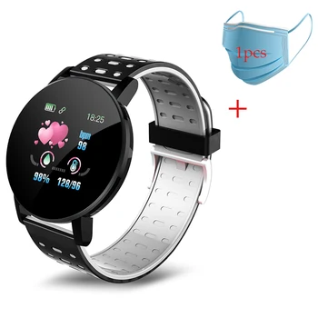 

2020 NEW 119 plus Smart Watch Blood Pressure Round Bluetooth Smartwatch Women's Watch Waterproof Sports Tracker for Android Ios