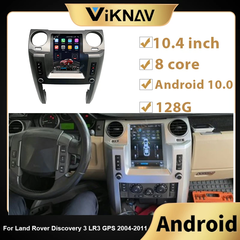 

10.4 inch Vertical Screen Android 10.0 Car Radio For Land Rover Discovery 3 LR3 GPS 2004-2011 GPS Navigation multimedia player