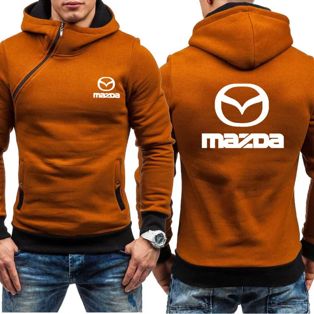 Мужские толстовки для Mazda Car с логотипом, повседневные Хип-хоп толстовки Harajuku с длинным рукавом, флисовые теплые толстовки с капюшоном, мужская куртка на молнии