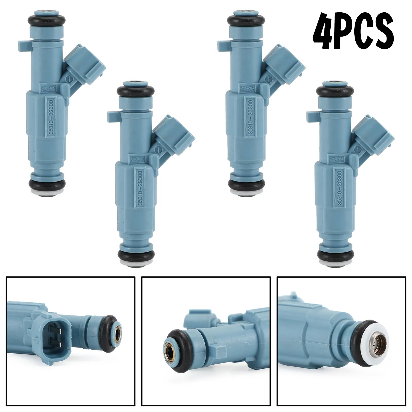 

Areyourshop 4Pcs Fuel Injectors Fits For Hyundai Sonata Tucson For Kia Optima 2.4L L4 FJ1014 35310-2G300 L0421D447 Car Parts