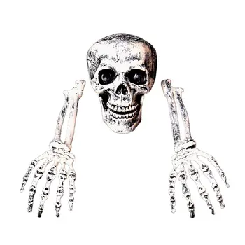

Halloween Decoration Skull And Hand Bones Simulation Skull Props Bar Secret Room Scary Skull Ornaments