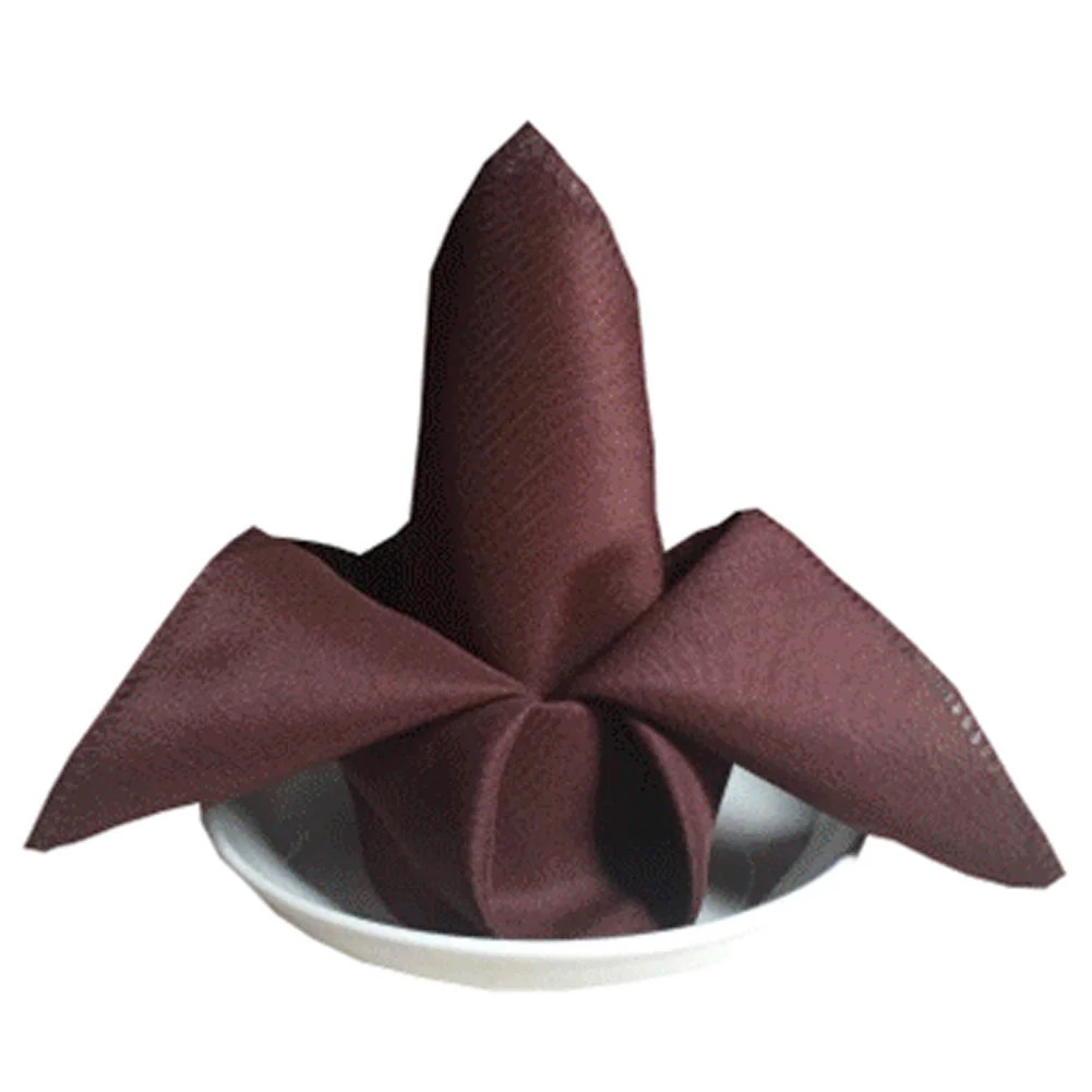 10 шт Свадебные банкетные квадратные машинные моющиеся праздничные износостойкие быстросохнущие вечерние украшения для ужина салфетка для стола - Цвет: Dark Coffee Color