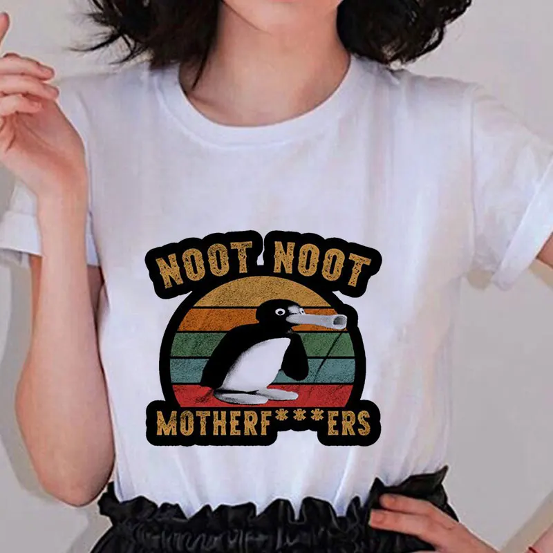 Женская футболка Noot ублюдок Harajuku Ullzang Футболка большой размер 80 s модные футболки