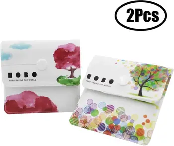 

Lvcky 2 pocket ashtray bags - fireproof PVC - portable compact - uniquely designed fantasy tree and oil painting pattern
