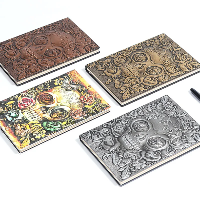 

3D Vintage Embossed Pattern Leather Notebook Agenda 2020 Diary Notebook Gift Bible Book Handcraft A5 Kids Gift Travel Journal