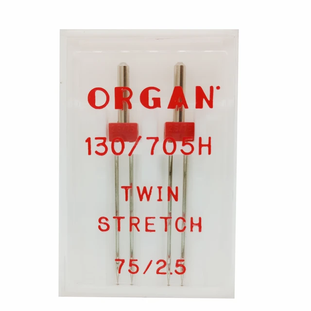 10PCS Sewing Machine Twin Needles Double Twin Needles Pins Twin Stretch  Needles with Plastic Box for Household Sewing Machine