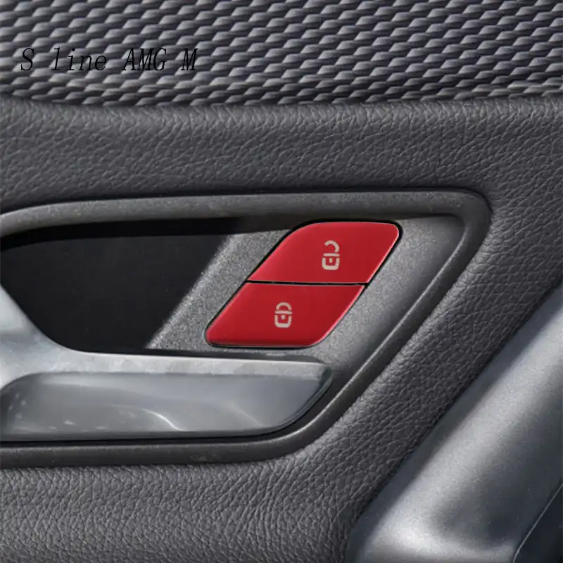 用メルセデスベンツbクラスw177 W247 W167 Gle Gls Glb車のドアロックスイッチcentalロックボタンカバーハンドルキーステッカートリム Interior Mouldings Aliexpress