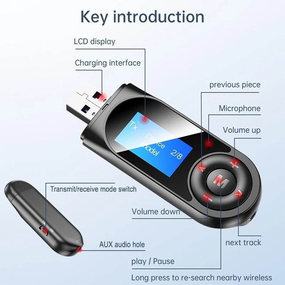 Bluetooth 5 0 HIFI аудио адаптер USB Антенна для телефона Apple IOS Android беспроводной ключ