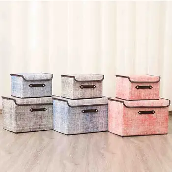 

Non-woven fabric folding storage box Kids Toy organizer Handles for Home Closet Bedroom Drawers Organizers Container