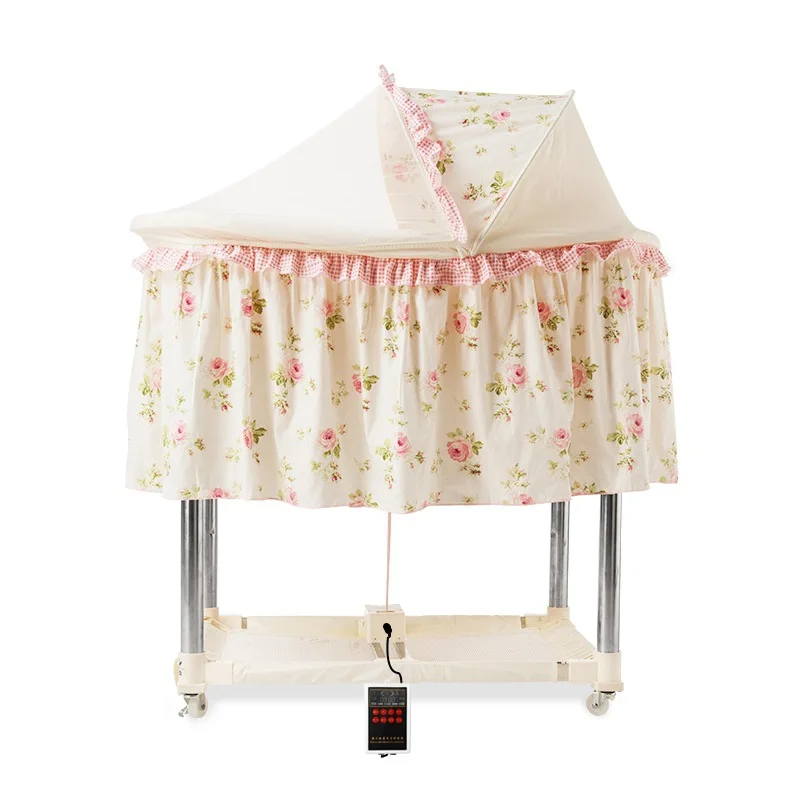 

0041 New baby up and down intelligent electric cradle multi-function Bluetooth music belt mosquito net roller auto shake