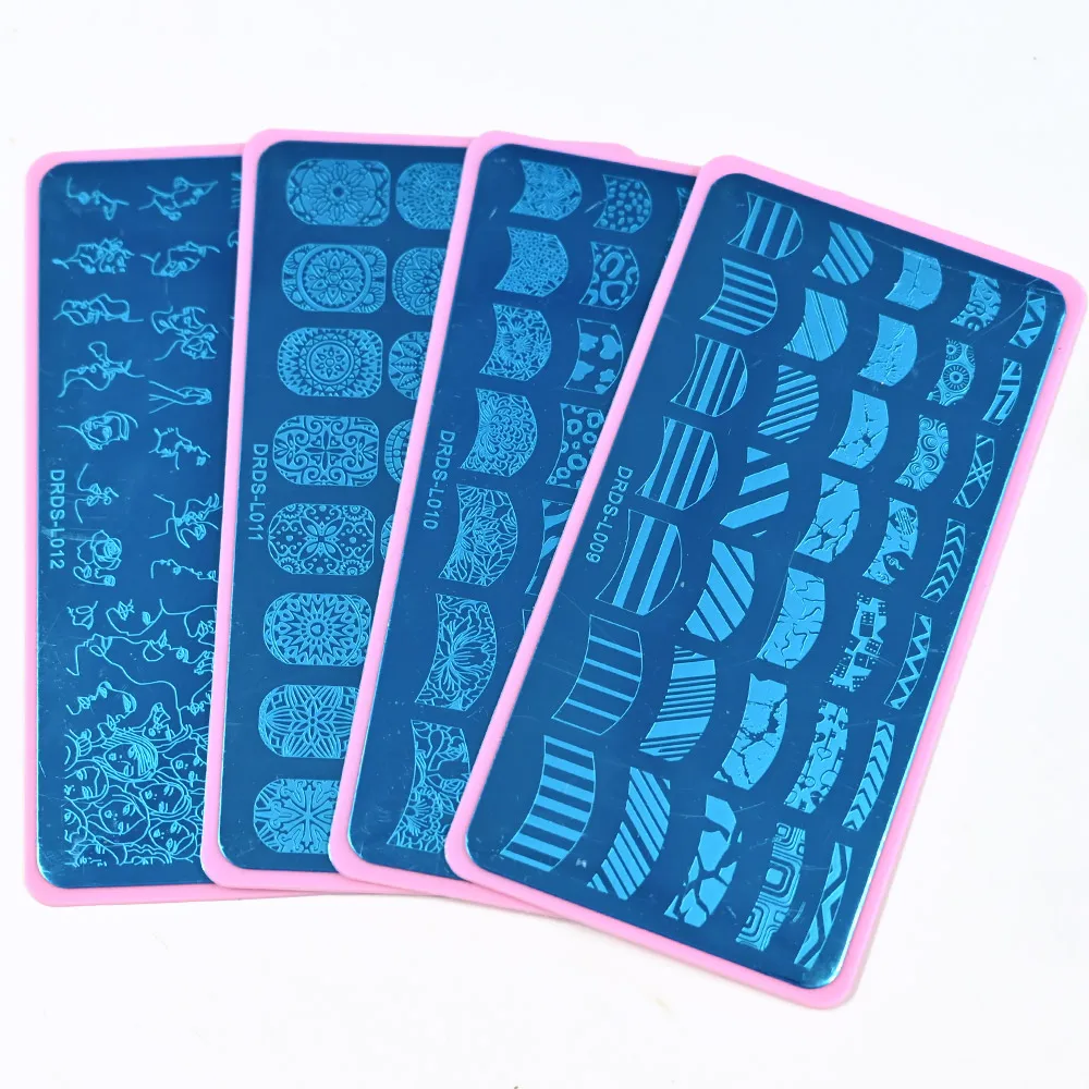  6*12cm Nail Art Stamping Plate French/Flower/Letter Geometry Template Stencil DIY Printing Stainless Steel Tool &amp*&amp 1 | Красота и