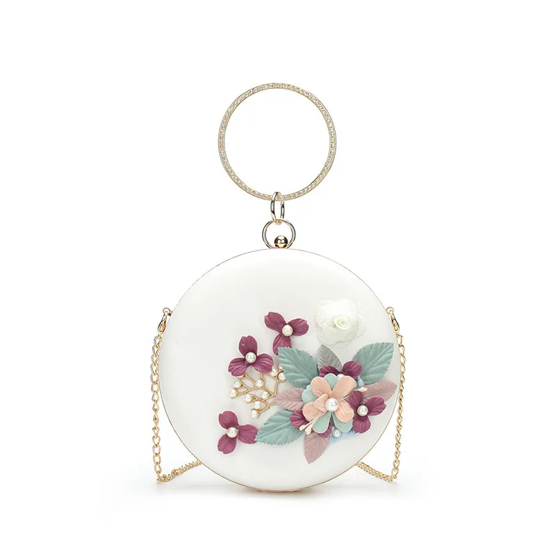 

2018 New Style Ladies' Flower Evening Bag Hand Versatile Europe And America Fashion Shoulder Bag Cross Border Hot Selling Handba