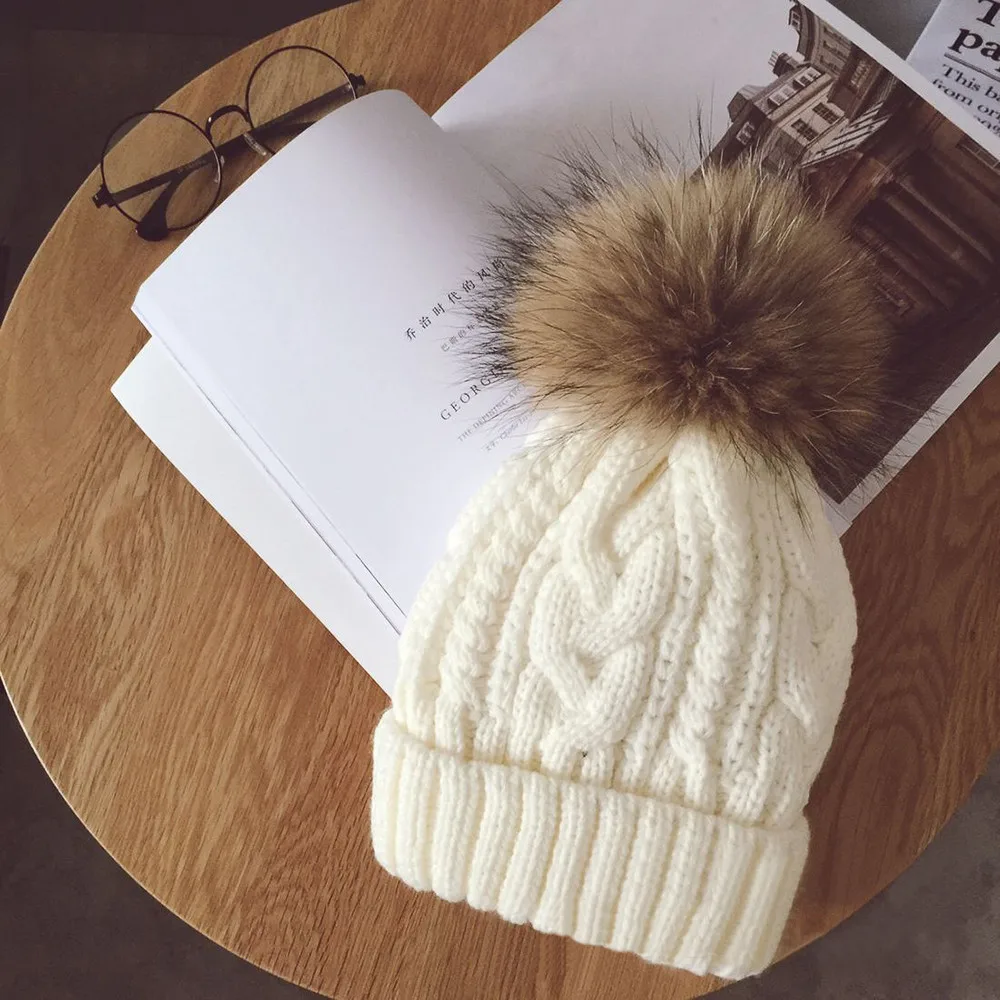 Женские зимние вязаные шапки, Женская Толстая теплая шапка Skullies, шапка для женщин, вязаная шапка с буквенным принтом, шапка s, уличная теплая шапка#1127