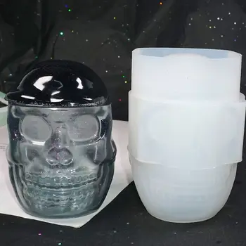 

1 Set Resin Crystal Epoxy Mold Skull Ashtray Trinket Box Container Casting Silicone Mould DIY Crafts Making Tools