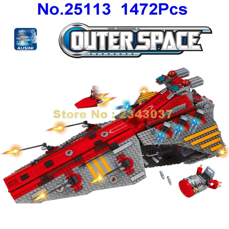 

ausini 25113 1472pcs star war ucs republic star destroyer cruiser building block Toy