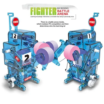 

New hot DIY Boxing Fighter Self-Assembled Electronic Robot Figures RC Toys Kit Educational Remote Control Party Action Figure