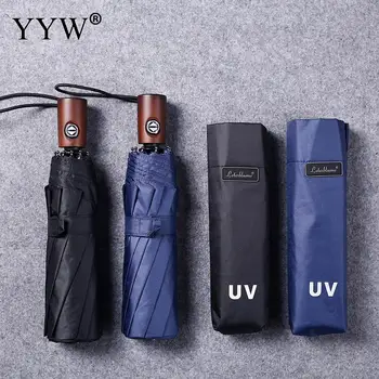 

Folding Umbrella Rain Men Women Parasol Paraguas Gift Pocket Vinyl Anti-Uv Windproof Portable Umbrellas Ambrella Black Umbrella