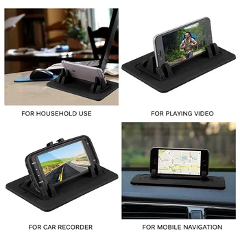 

Luxury Cell Phone Holder for Car Mount Silicone Pad Dash Mat Cradle Dock Anti-slip for Smart Phones Tablet PC GPS Car Recorder