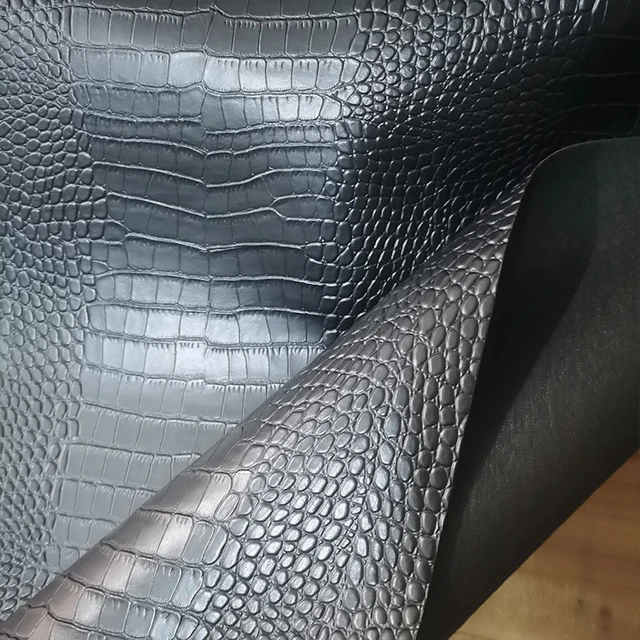 Good Black Bump Matte Faux Black Three-dimensional Crocodile Printing Soft  PU Leather Fabric for Sofa Sewing Material DIY Bag - AliExpress