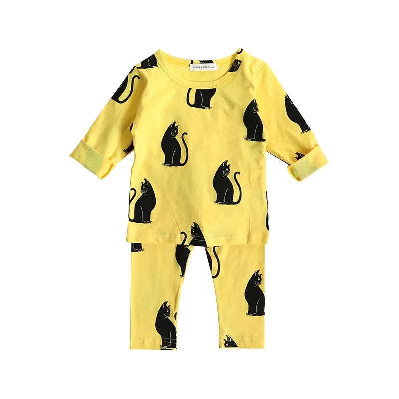 

Kids Pajamas Sets Baby Sleepwear Children Cartoon Clothing Set Baby Long Sleeve Home Clothing for Boys Toddler Pajamas