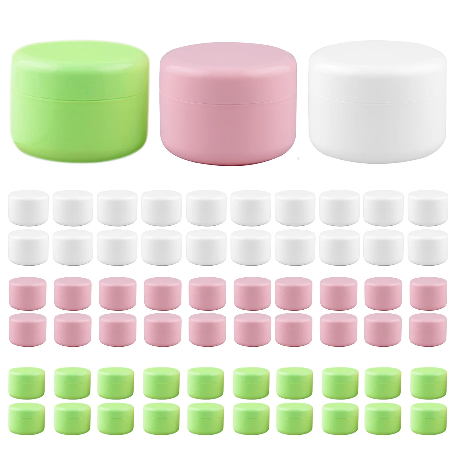 20PCS Cosmetic Containers 20g Plastic Empty Creams Lotions Toners Lip Gloss Storage Jar Boxes for Home Travel Business Trip