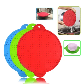 

1pc Splatter Screen Cover Lid Round Pan Cover Spill Stopper Pot Splatter Screen Kitchen Strainer Silicone Splatter Guard