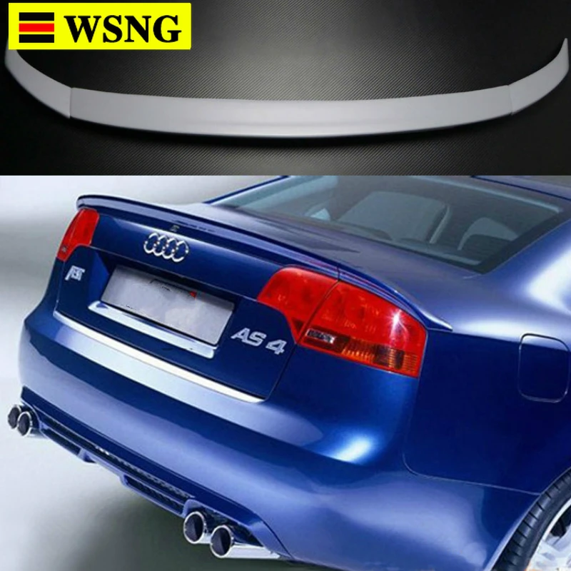 Стильный спойлер для заднего багажника Audi A4 B7 PU ABT неокрашенный 2005-2008 | Автомобили