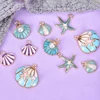 10pcs Ocea Enamel Sea Starfish Shell Conch Hippocampus Charms Colorful Oil Drop Pendant For DIY Jewelry Accessories ► Photo 1/6