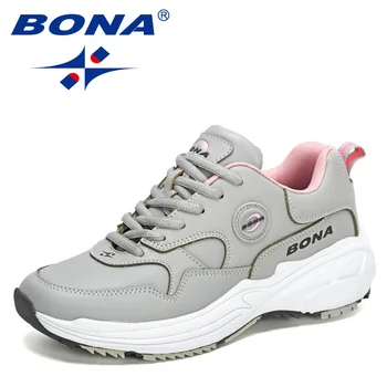 BONA 2021 New Designers Classics Retro Sports Shoes Women Casual Sneakers Running Shoes Ladies Vulcanized Tennis Jogging Shoes 1