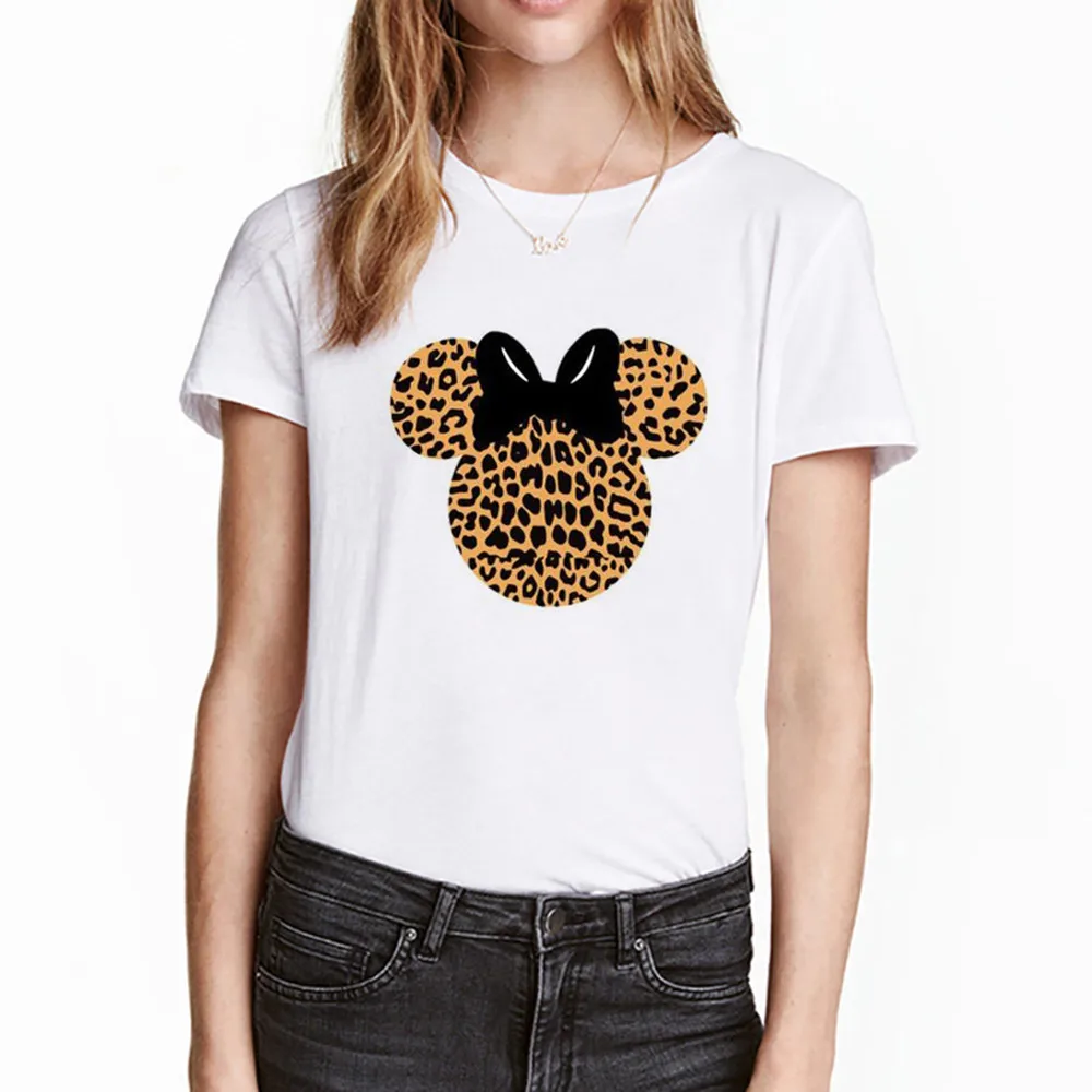 Для женщин, состоящий из футболки с изображением Минни-Маус Мышь Микки уха кофточка без рукавов футболки tumblr Hipster одинаковая футболка милые праздничные футболки - Цвет: WTQ9118