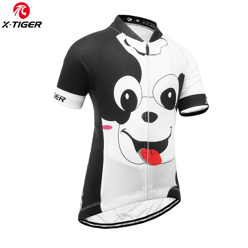 Cycling Jersey X-TIGER, летняя детская одежда для велоспорта, комплект из майки для велоспорта, детские шорты с рукавами, Майки для велоспорта, быстросохнущая одежда для горного велосипеда - Цвет: Cycling Jersey