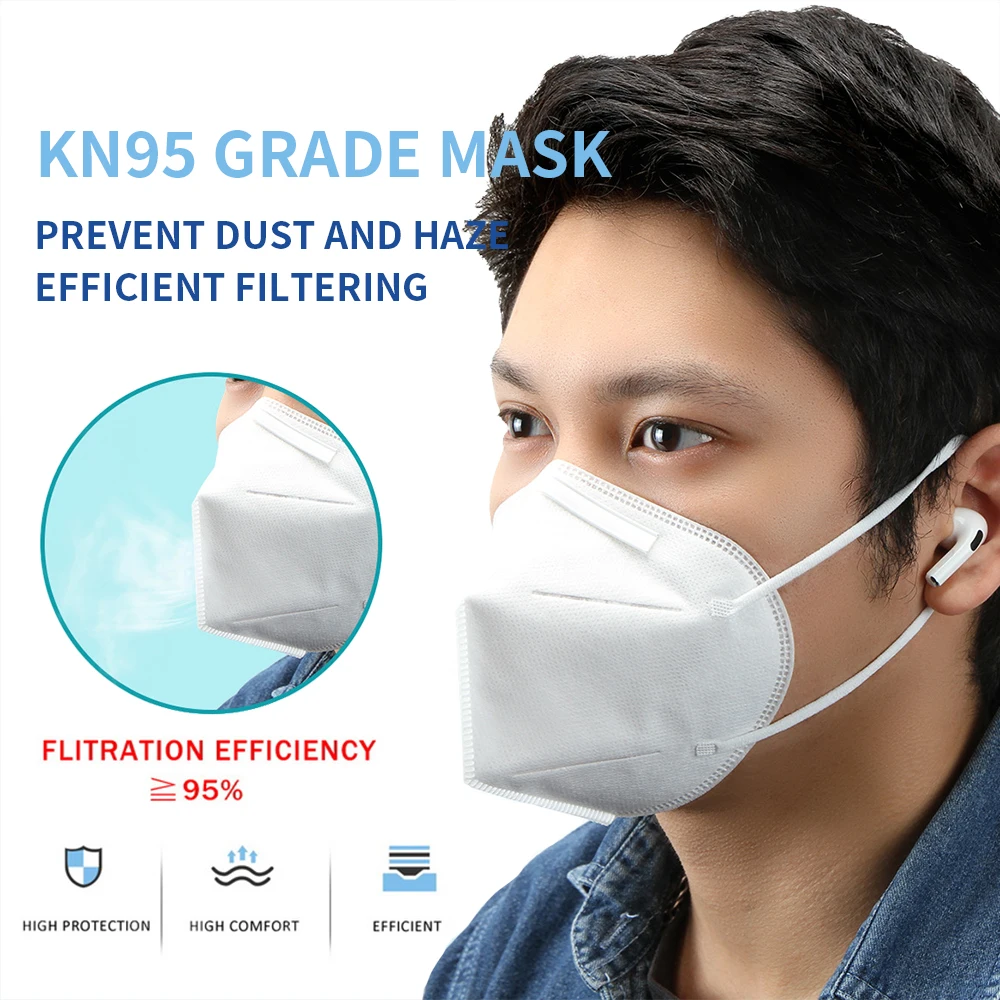 

CYSINCOS 50/100pcs Mask Face Dust KN95 Mask Respirator Safety Protective Mask Anti Dust Anti Organic Vapors PM2.5 Dropshiping