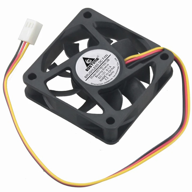 50 штук в партии Gdstime DC 12V 3Pin 6015s 6 см 60 мм 60x60x15 Бесщеточный вентилятор