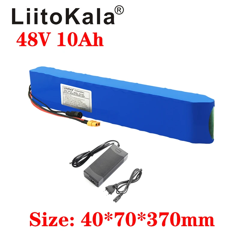 TRENDING! LiitoKala 48V 10Ah e-bike battery 48v 10ah li ion battery pack bike conversion kit bafang 1000w and charger XT60 Plug