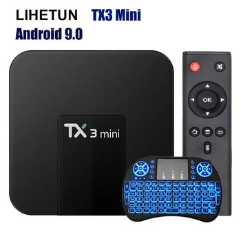 

LIHETUN Android 9.0 TV Box Amlogic 2GB 16GB ROM 2.4G Wifi Netflix Youtube 4K Google Play Media Player TX3 Mini
