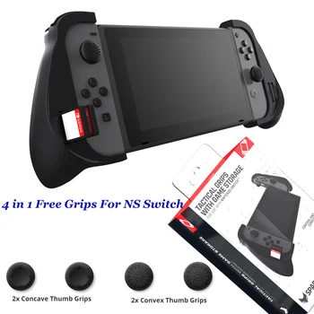 

For Nintend Switch Grip Case with 4 Game Cards Storage Ergonomic Handle Include 4 Thumb Grips Card Holder for Nintendos Switch