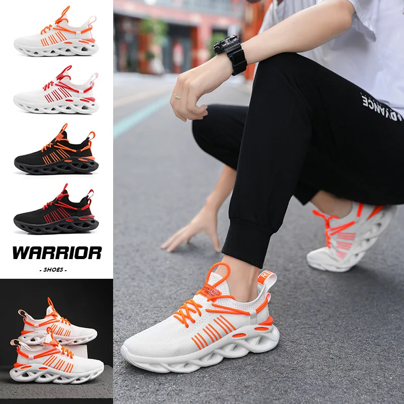 

Sneakers Men Women Shoes Unisex Mesh Breathable Platform White Orange Mens Running Sport Shoes Twist Bottom Light Couple Shoes