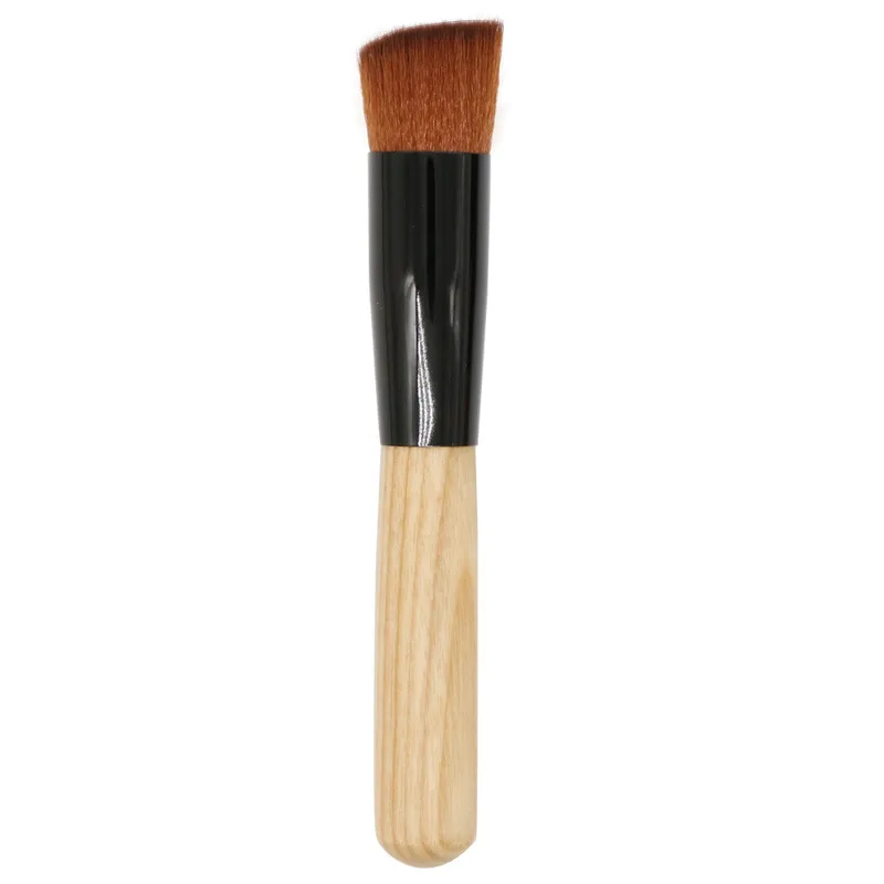 

Single Oblique head Makeup Brushes Beauty Tool Foundation Repair Makeup Loose Powder Brush Multifunction Wooden Handle Brush