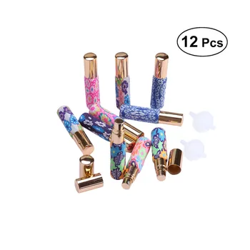 

Empty Perfume Bottle Glass Perfume Spray Bottle with Colorful Print and Mini Funnel(Random Color)