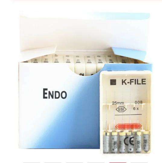 10 boxes Dental K-FILE 21/25/31mm Stainless Steel endo Root Canal Files Hand Use K-files Endodontic Instruments