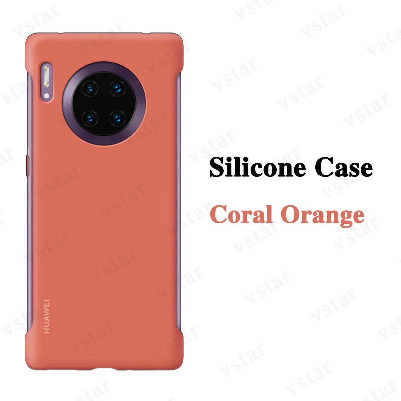 Soft Case Orange Чехол для HUAWEI mate 30 Pro, Официальный высококачественный защитный силиконовый мягкий чехол для HUAWEI mate 30, задняя крышка - Цвет: Soft Case Orange