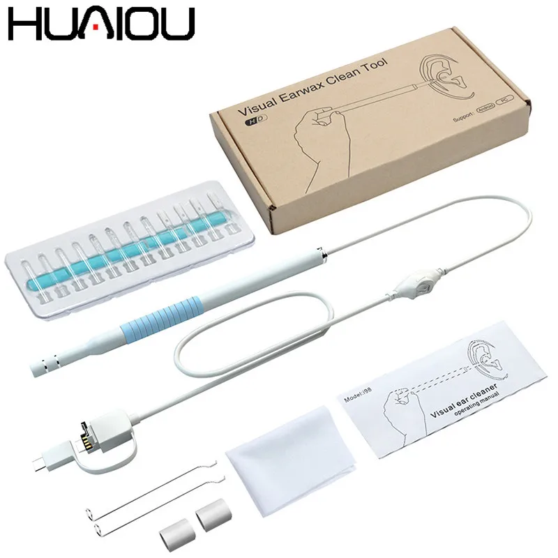 

3in1 Mini Camera Ear Endoscope Ear Cleaning Tool HD Camera Visual Ear Spoon Multifunction Earpick 5.5mm Android PC Ear Otoscope