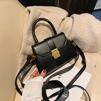 

Simple Style Vintage Leather Crossbody Bags for Women 2019 Metal Lock Shoulder Messenger Bag Female Travel Handbags and Purses