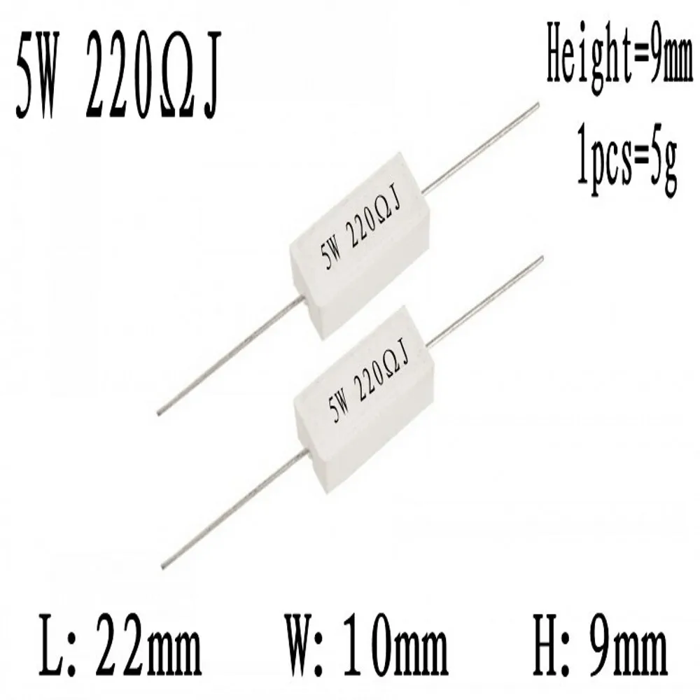 Cimento Resistor 0.1 K 100 ~ 0.1