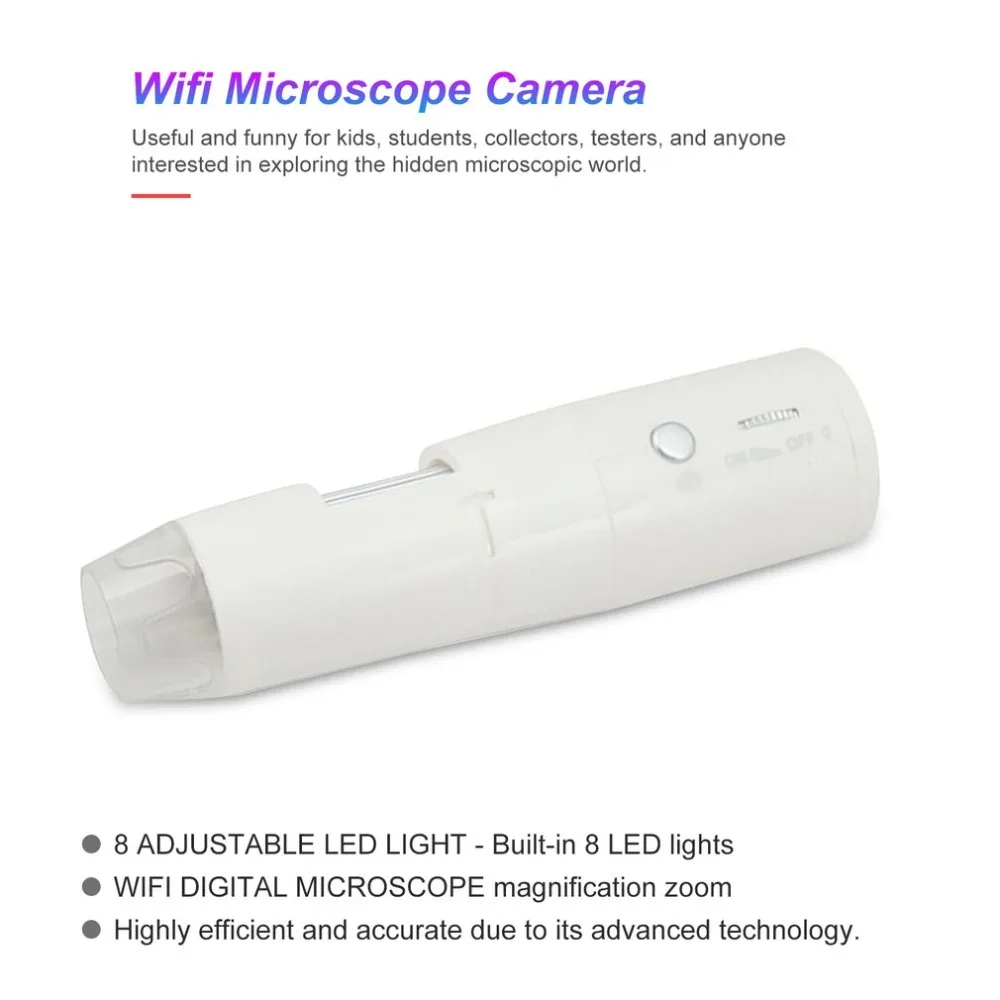 Wireless Digital Microscope PFC Optics 200X Handheld Portable Mini WiFi USB Microscope Camera for Smart Phone PC Tablet