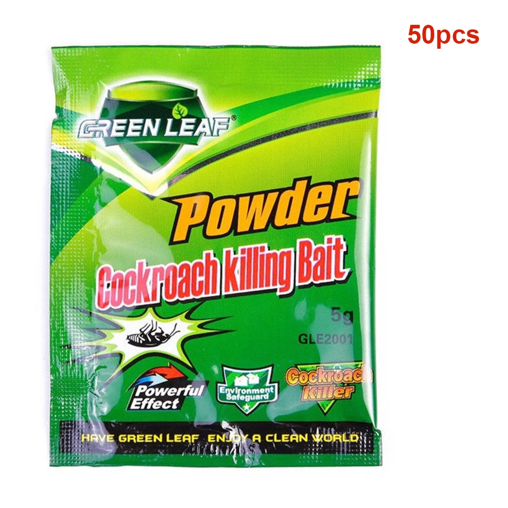 

50PCS Roach Repeller Supplies Trap Effective Powder Garden Killer Cockroach Killing Bait Pest Control Home Reject