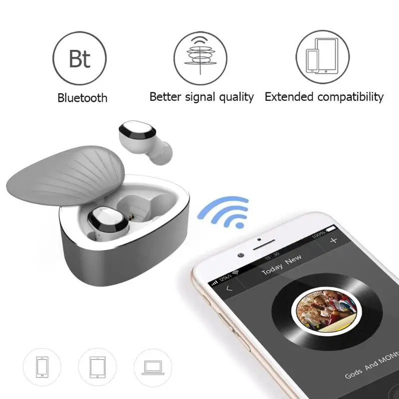 CALETOP TWS Bluetooth 5,0 наушники с шумоподавлением Hifi Звук тяжелый бас стерео наушники с микрофоном спортивные наушники с защитой от пота