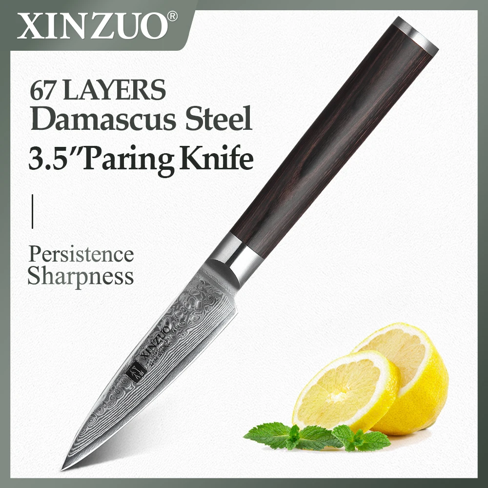 XINZUO 3 5 &quotнож для очистки овощей кухонный нож из дамасской стали ножи пилинга